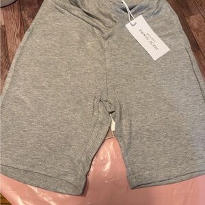 Riot Swim Ribbed Lounge Shorts in Heather Gray